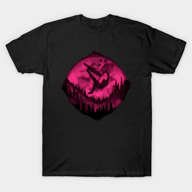 MTB Purple Art T-Shirt by OneRedFox